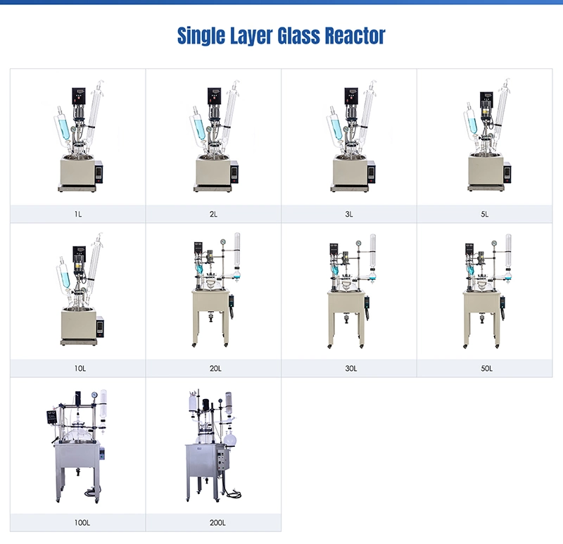 Laboao Laboratory 10L Single Layer Glass Reactor Vessel with Heater